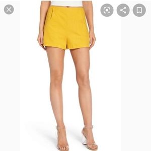 Leith linen shorts mustard yellow S